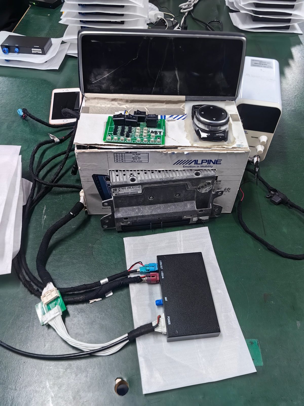 Interface module connected for functional testing