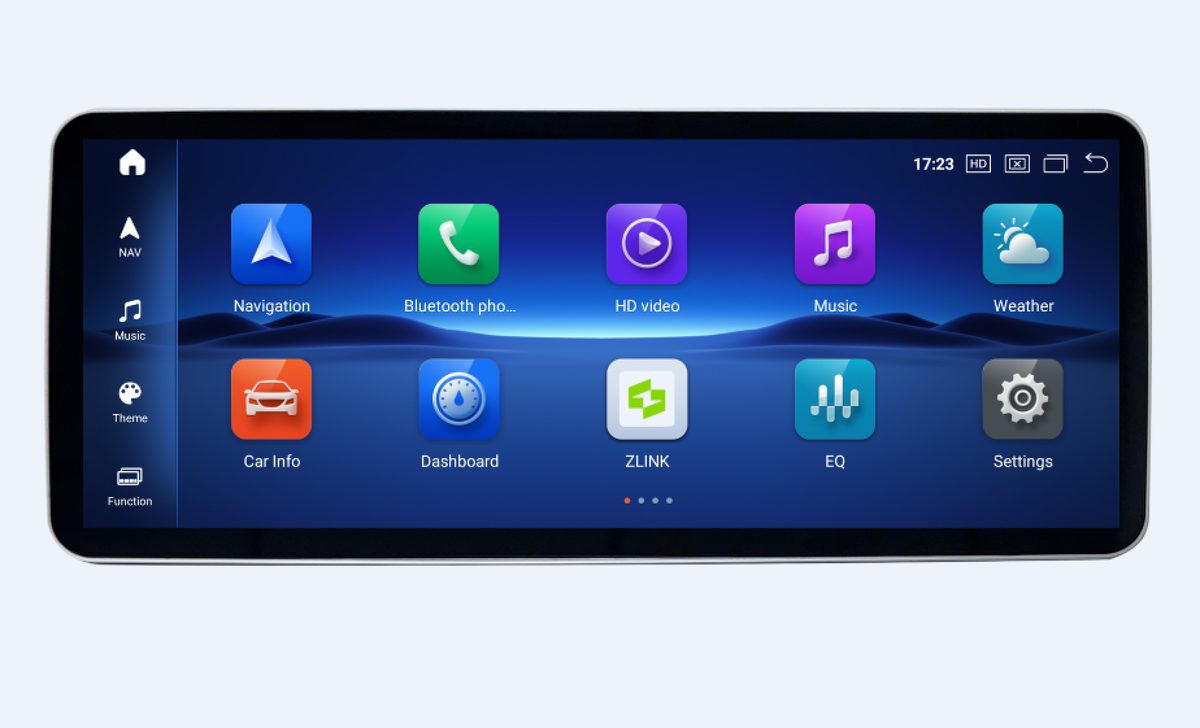 Android screen home interface with apps