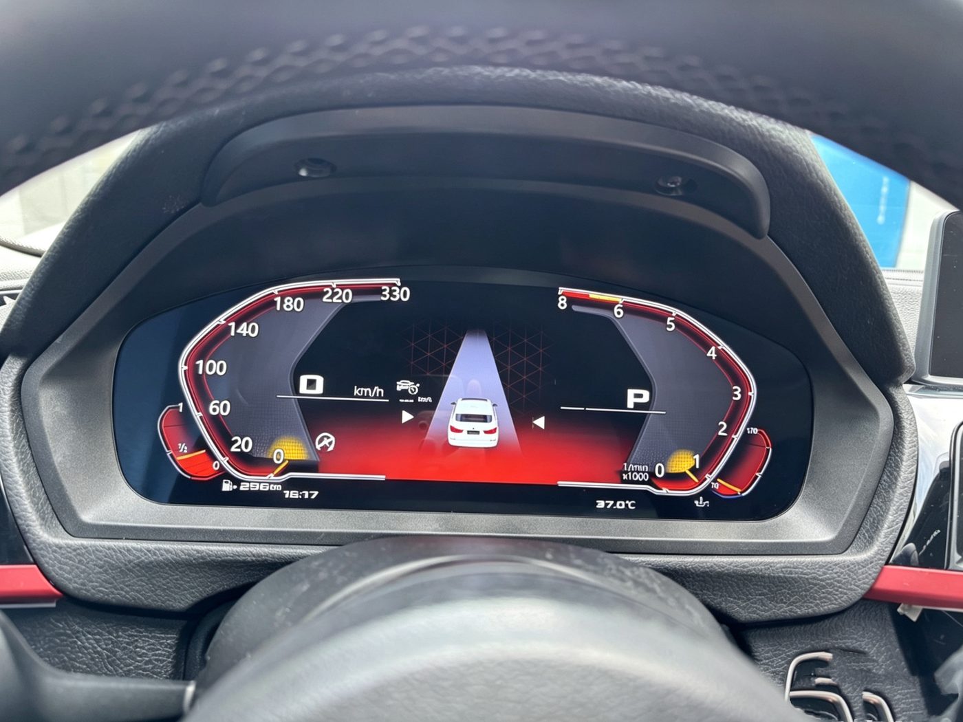 Digital instrument cluster installed in a BMW 3 Series F30