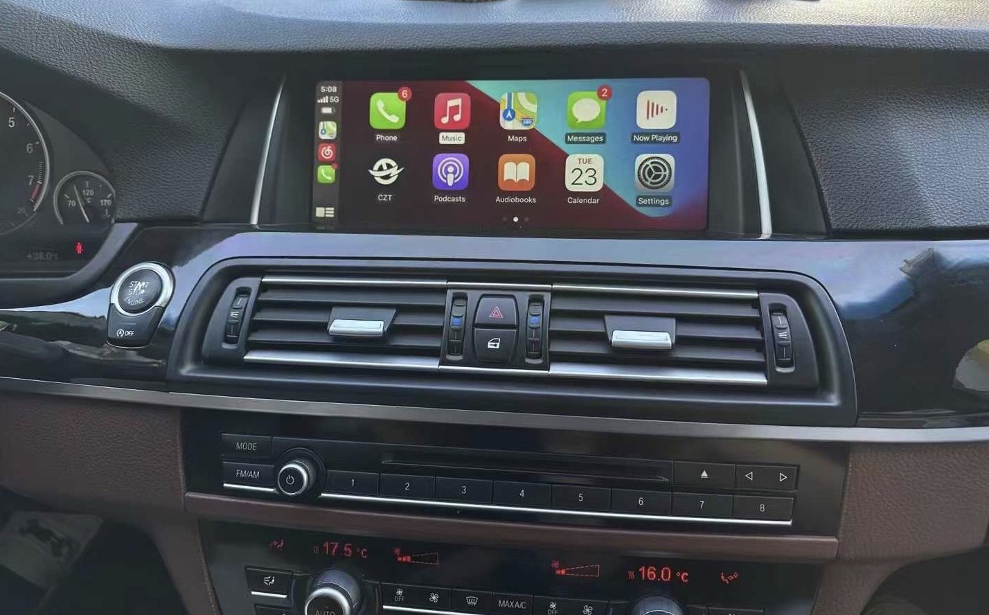 BMW NBT wireless CarPlay on factory display